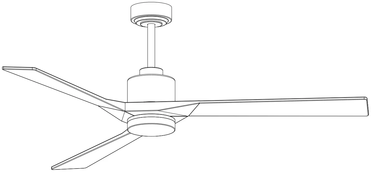 WINGBO WBCF-BS13-BS15 Series 52 Inch DC Ceiling Fan with Lights