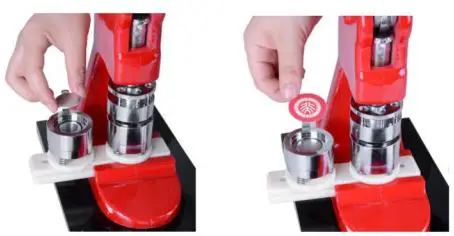 VEVOR B07D7NNKNH Button Maker Machine User Manual - Place metal badge top