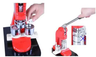 VEVOR B07D7NNKNH Button Maker Machine User Manual - Place pinned back