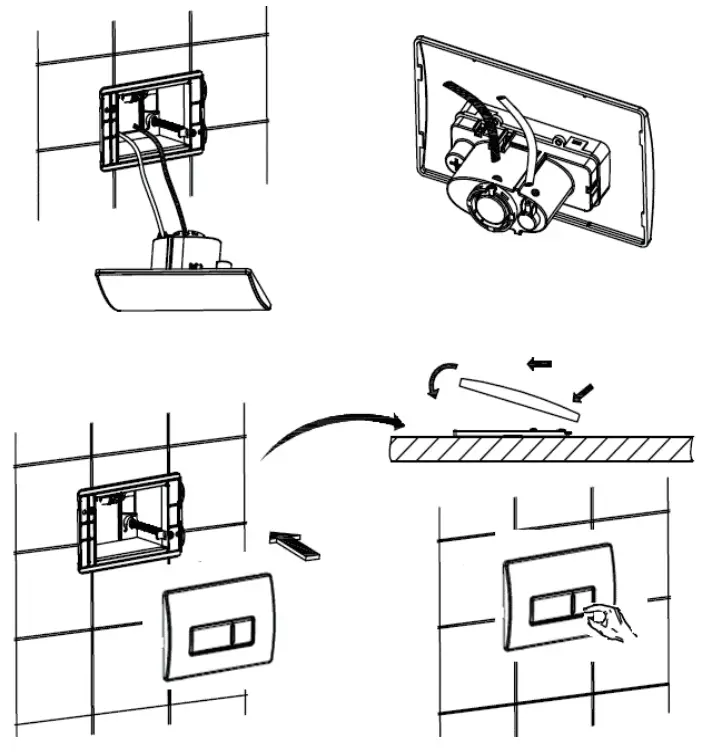 better bathrooms BeBa 28672 Frame and Chrome Flush Plate - Cilp 15