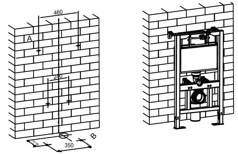 better bathrooms BeBa 28672 Frame and Chrome Flush Plate - Cilp 2
