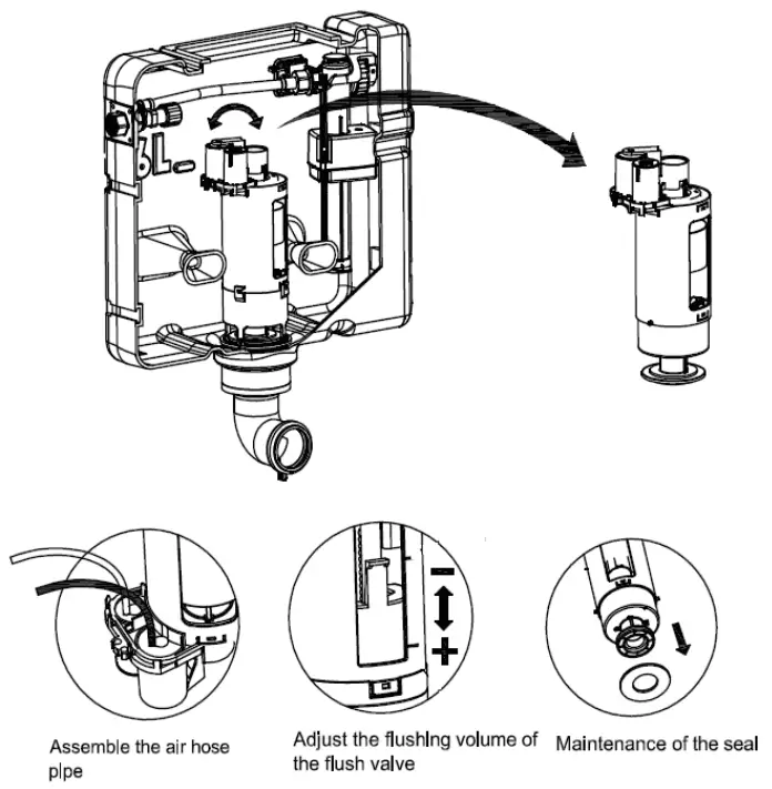 better bathrooms BeBa 28672 Frame and Chrome Flush Plate - water level 1