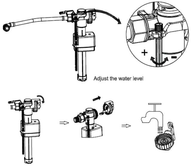 better bathrooms BeBa 28672 Frame and Chrome Flush Plate - water level
