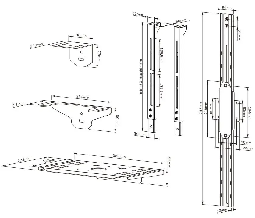 Neomounts-AV1-875BL-Videobar-and-Multimedia-Kit-fig-1