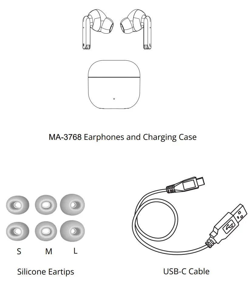 aiwa Prodigy Clear TWS Earphones with Charging Case - INCLUDED
