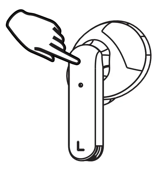 aiwa Prodigy Clear TWS Earphones with Charging Case - LEFT EARPHONE