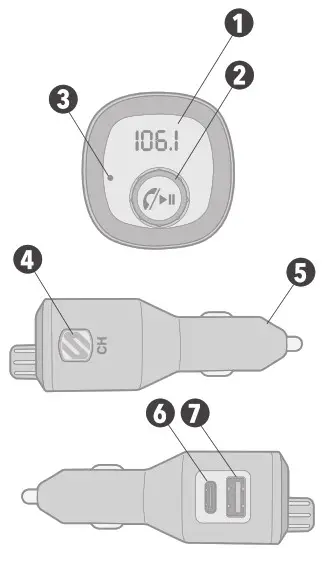 SCOSCHE BTFREQ Handsfree Car Kit with FM Transmitter