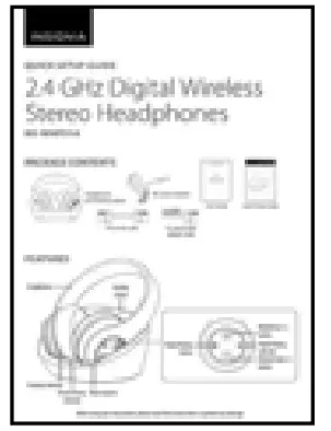 INSIGNIA NS-WHP314 2.4 GHz Digital Wireless Stereo Headphones - Quick Setup Guide