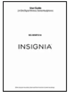 INSIGNIA NS-WHP314 2.4 GHz Digital Wireless Stereo Headphones - User Guide