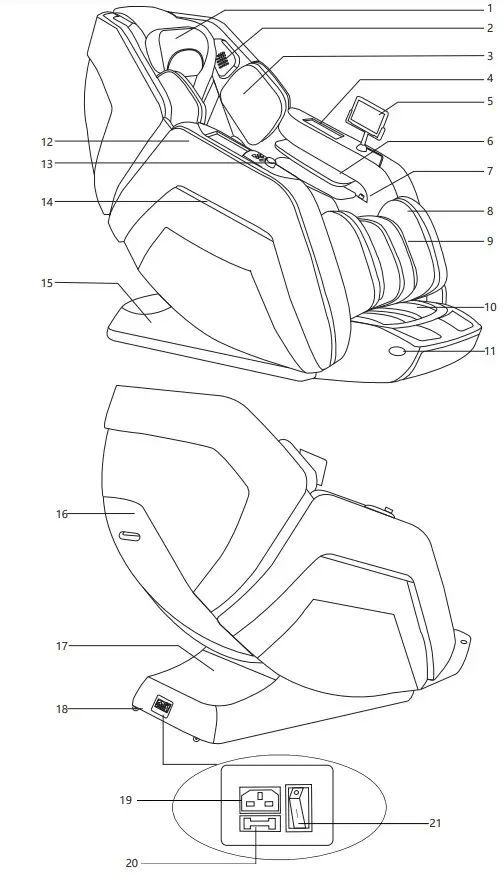 BELLA BL-H530 Massage Chair - assembly 19