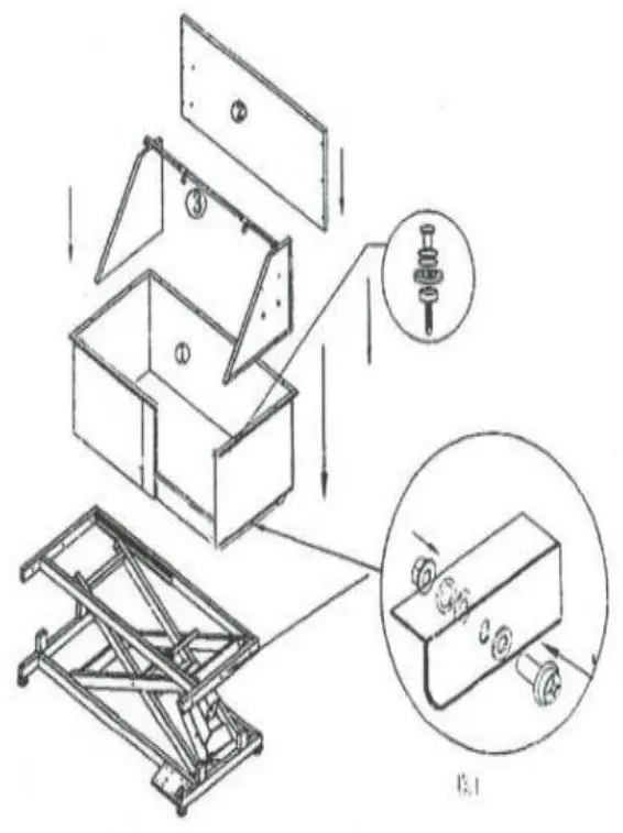 VEVOR 874128180 Pet Grooming Tub - Parts list 1.