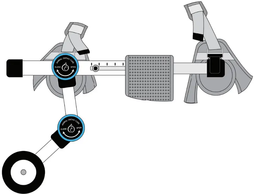 Animal Ortho Care Haute Wheels Dog Wheelchair - similar to the diagram