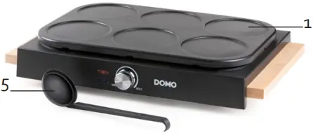 DOMO DO8717P Pancake Maker A2