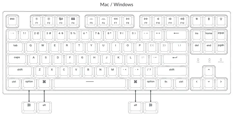 Keychron C1 Pro Tenkeyless Machanical Keyboard - fig 1
