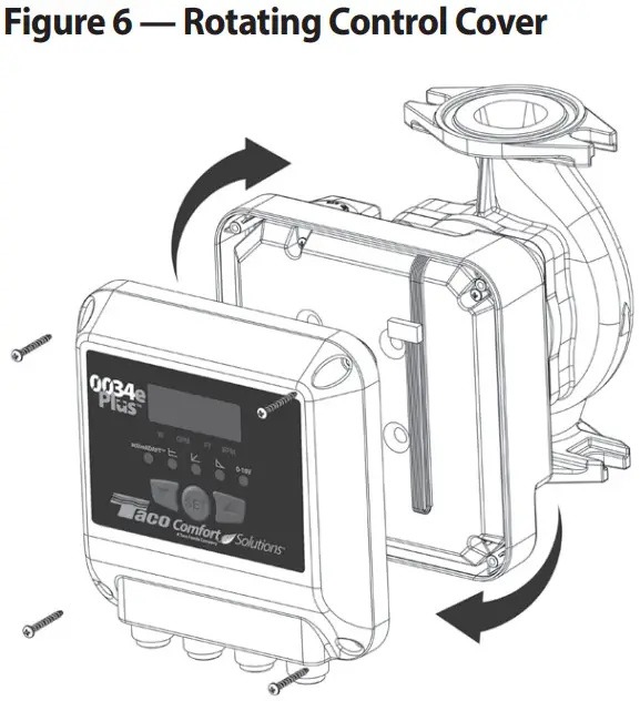 Taco 0034ePlus F2 High Efficiency Circulator Pump - Control Cover