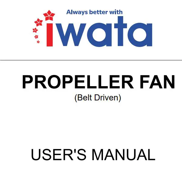 iwata TORNADO EXF-32T Propeller Fan User Manual