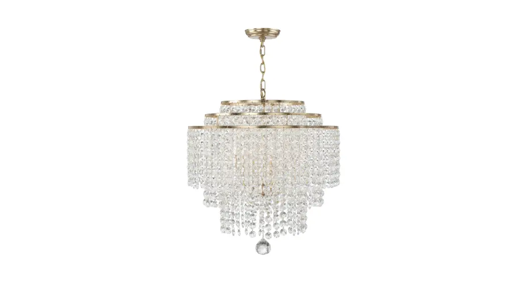 Crystorama Gab-b7305-ga Gabrielle Six Light Chandelier Instruction Manual