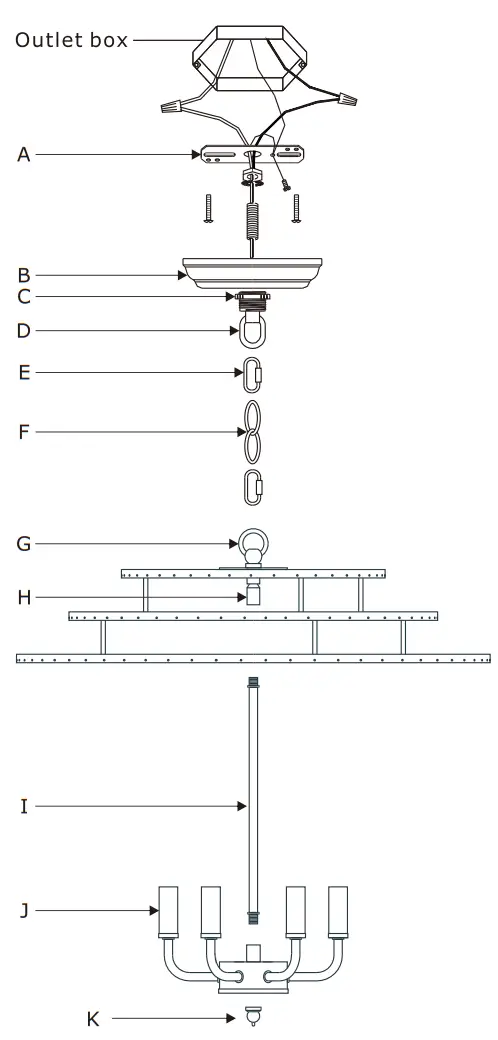 CRYSTORAMA GAB B7305 GA Gabrielle Six Light Chandelier - Figure 1