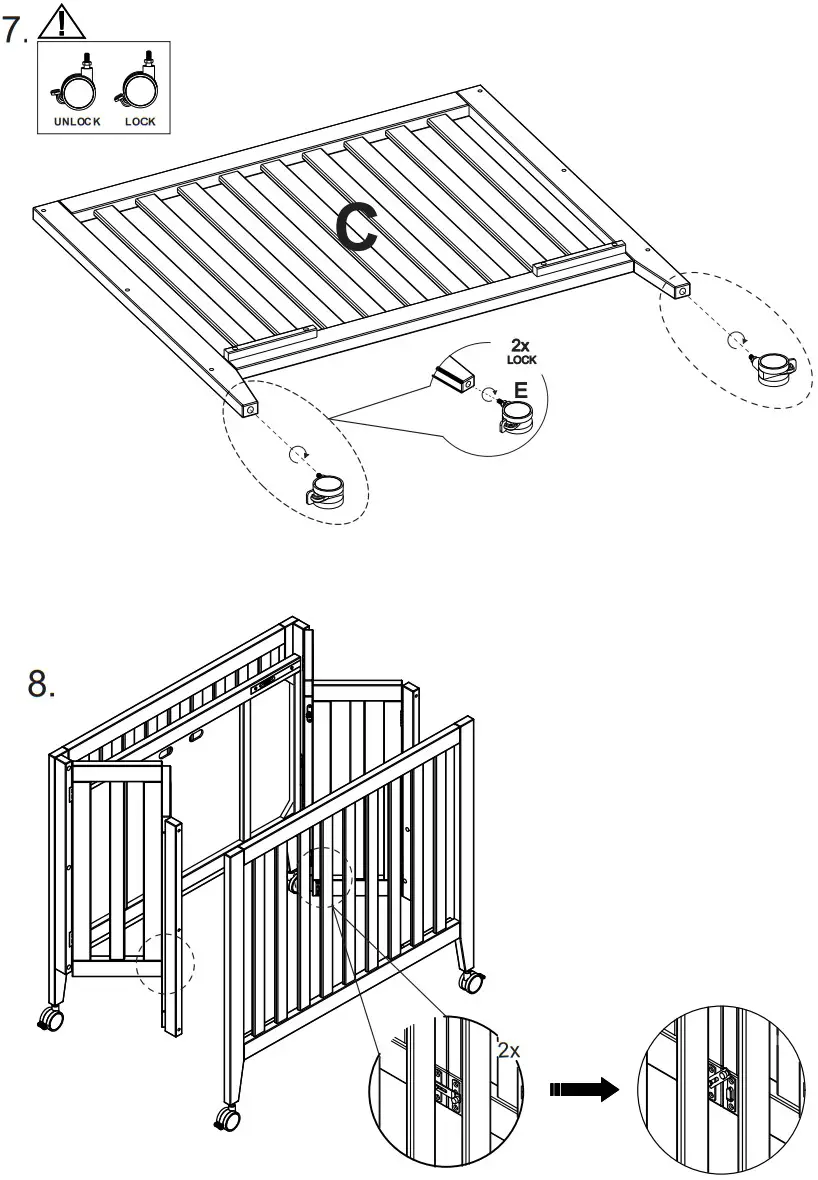 Williams Sonoma Inc 04 000052 12 Flynn Mini Foldable Crib - Assembly 4