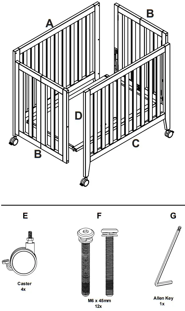 Williams Sonoma Inc 04 000052 12 Flynn Mini Foldable Crib - Care Instructions 2