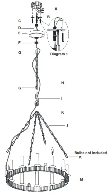 VISUAL COMFORT CHC 5872 Darlana Medium Wrapped Ring Chandelier