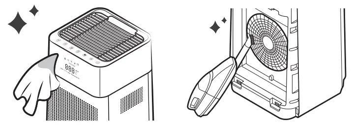 Winix XQ 4 Stage Dual Filtration Smart Wi Fi HEPA Air Purifier - Cleaning