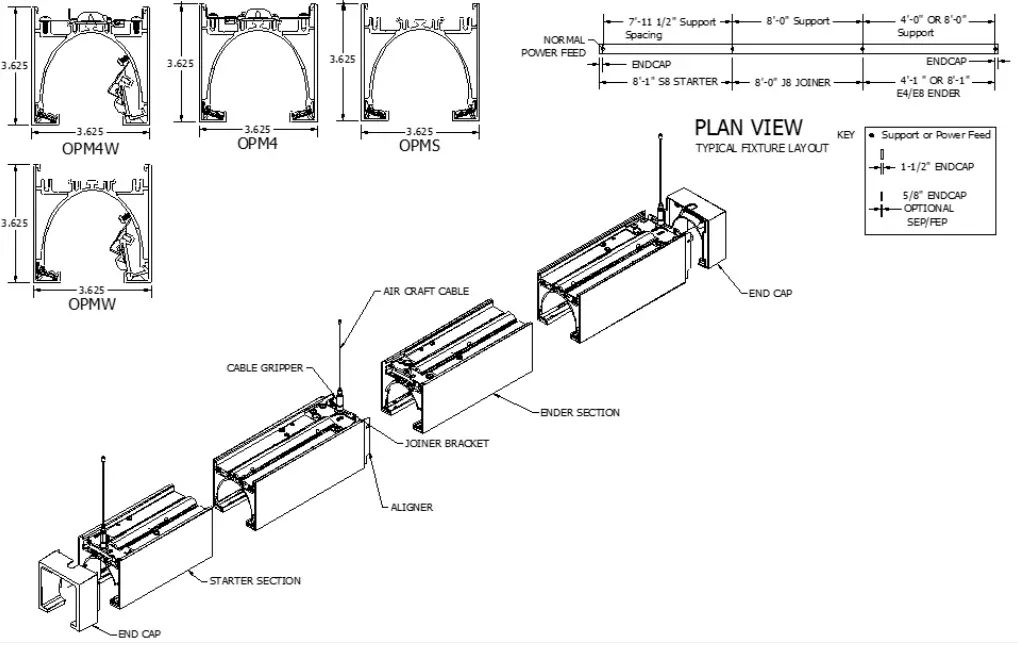 Peerless OPMW Open LED Surface Direct Wall Wash -
