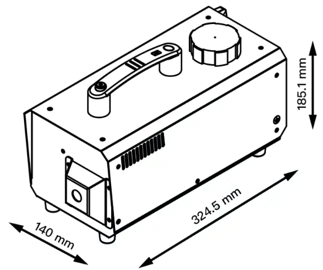 Air Guard AG 850 Vehicle Antibacterial Vaporizer - Dimensions