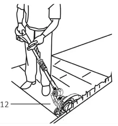 HAWKSMOOR 95074 18V Cordless Grass Trimmer - head angle1