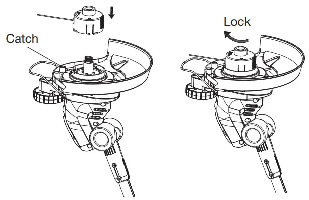 HAWKSMOOR 95074 18V Cordless Grass Trimmer - head angle3