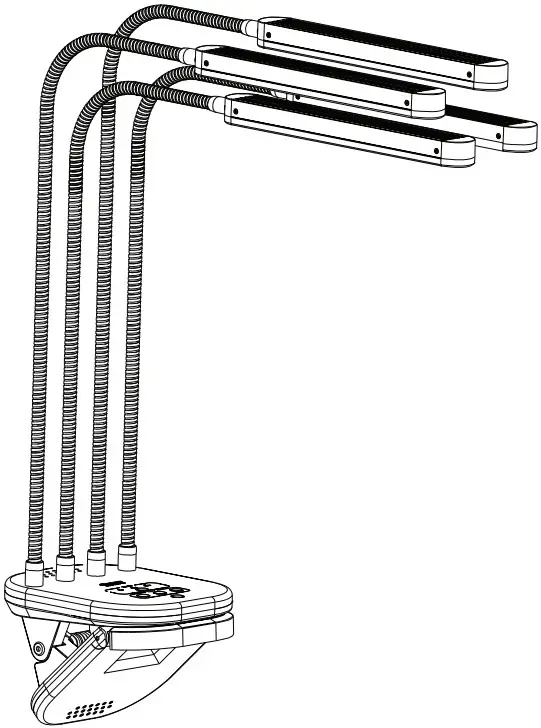 FEIT Electric GLP29 Series 40W LED 4 Flexible Head Grow Light with Clamp