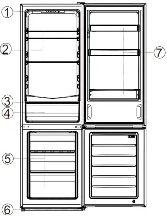 CHIQ BCD-262 Combined Refrigerator-FIG1