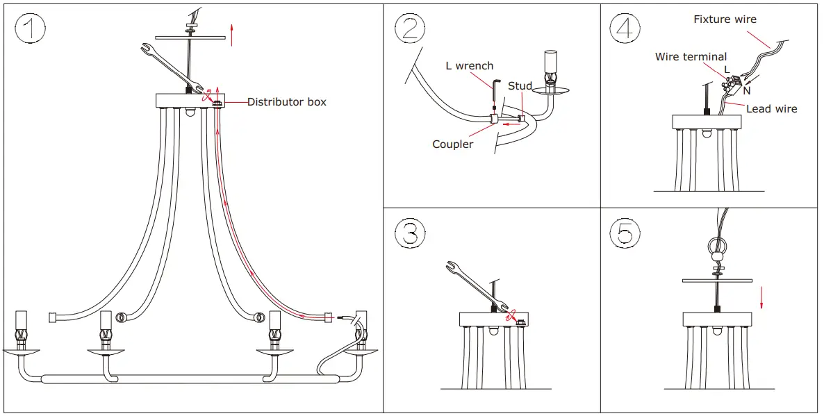 CRYSTORAMA GAB B7306 MK Gabrielle Six Light Chandelier - DETAILED ILLUSTRATION 2