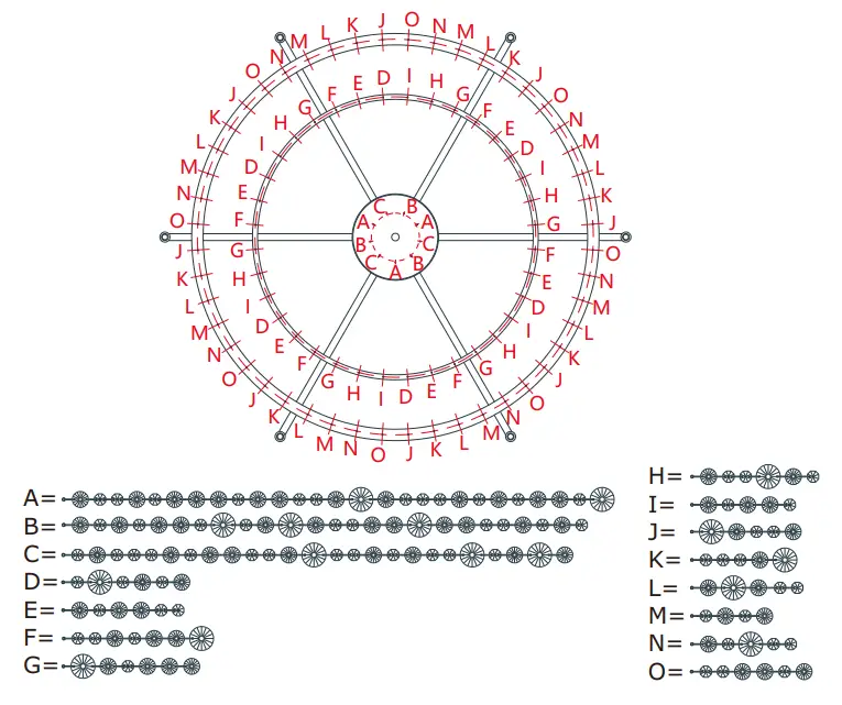 CRYSTORAMA GAB B7306 MK Gabrielle Six Light Chandelier - DETAILED ILLUSTRATION