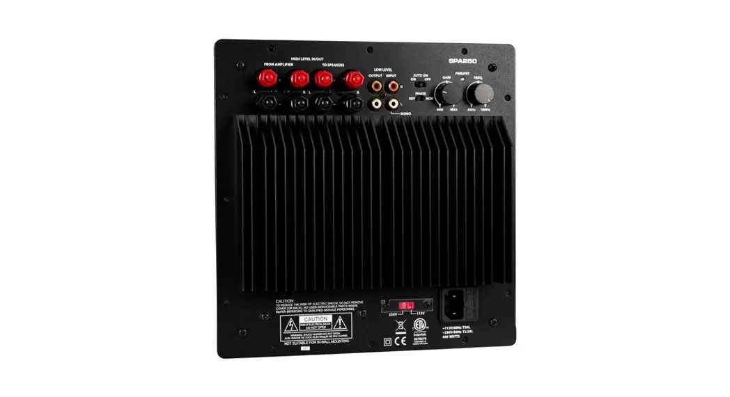 Dayton Audio Spa250 250w Subwoofer Plate Amplifier User Manual