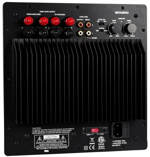 DAYTON AUDIO SPA250 250W Subwoofer Plate Amplifier