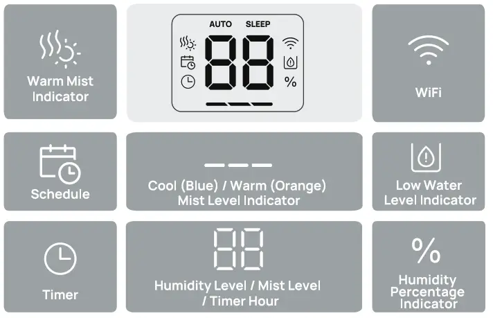 DREO HHM003 Cool and Warm Mist Humidifier - LED Displa