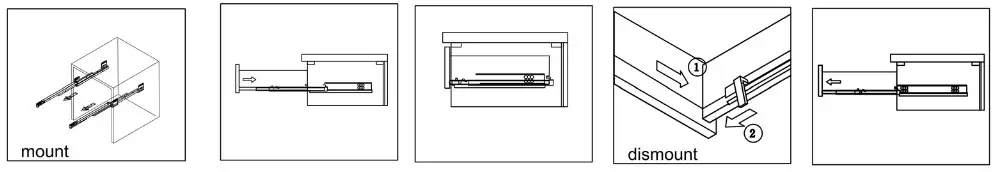 CASAINC 10048 CAB Solid Wood Bath Vanity with Carrara - DRAWER SLIDER ATTACHMENT AND DETACHMENT