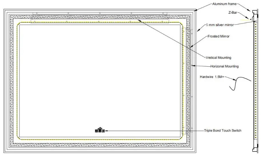 CASAINC 10048 CAB Solid Wood Bath Vanity with Carrara - PRODUCT DESCRIPTION 2