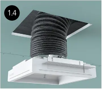 ERGOVENT KVADRO-100 Frameless Square Ventilation Valve B1.4