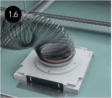 ERGOVENT KVADRO-100 Frameless Square Ventilation Valve B1.6