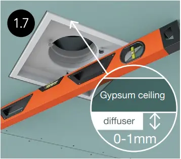 ERGOVENT KVADRO-100 Frameless Square Ventilation Valve B1.7