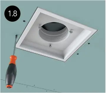 ERGOVENT KVADRO-100 Frameless Square Ventilation Valve B1.8