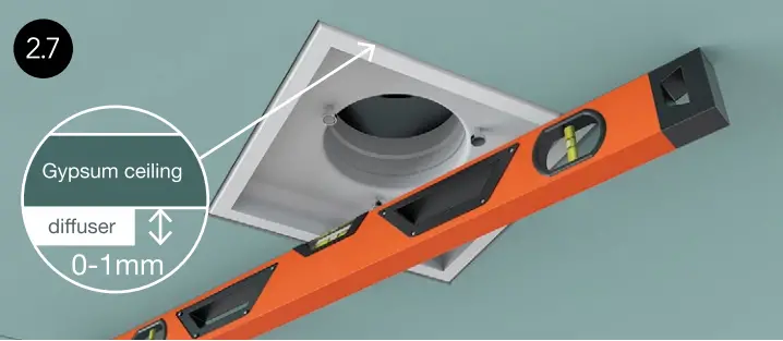 ERGOVENT KVADRO-100 Frameless Square Ventilation Valve C02.7