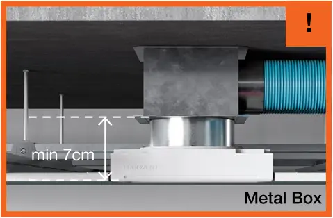 ERGOVENT KVADRO-100 Frameless Square Ventilation Valve D0a