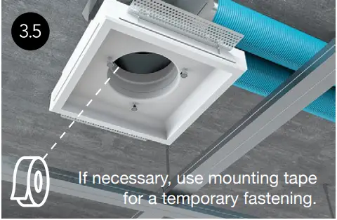 ERGOVENT KVADRO-100 Frameless Square Ventilation Valve D3.5