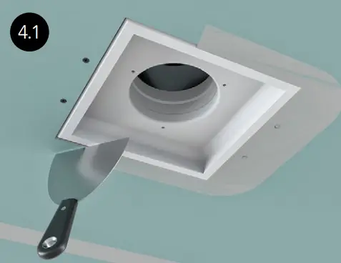 ERGOVENT KVADRO-100 Frameless Square Ventilation Valve E4.1