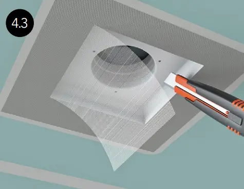 ERGOVENT KVADRO-100 Frameless Square Ventilation Valve E4.3