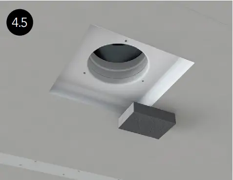 ERGOVENT KVADRO-100 Frameless Square Ventilation Valve E4.5