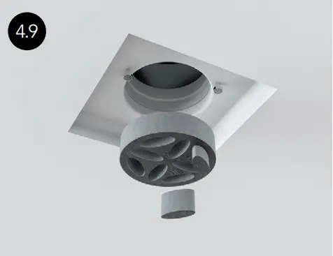 ERGOVENT KVADRO-100 Frameless Square Ventilation Valve E4.9